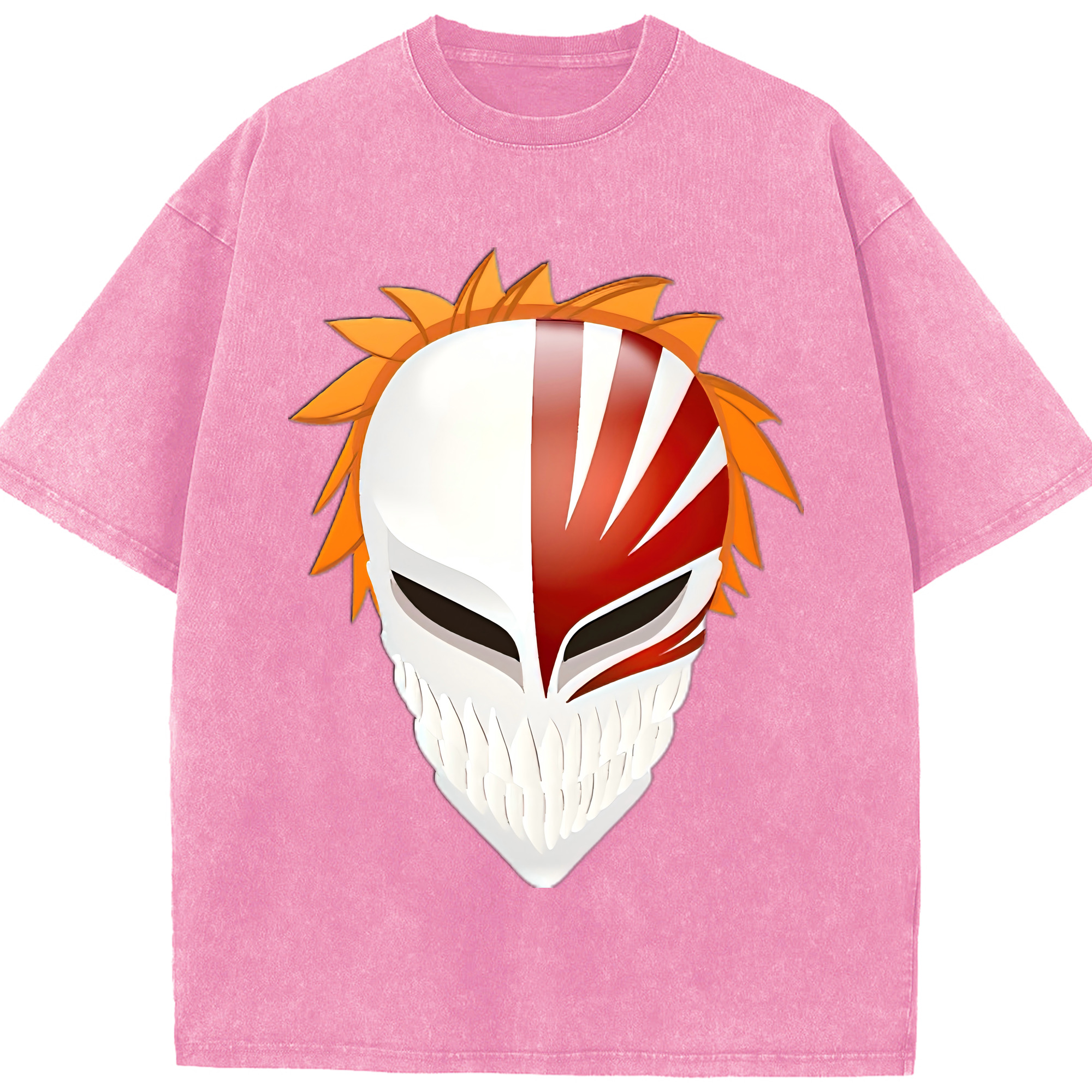 （画像用） ブリーチ 黒崎一護（くろさき いちご）BLEACH Kurosaki Ichigo 綿100% ヴィンテージ風 半袖Tシャツ（フロントプリント）